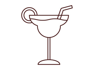 Margarita icon. Beverages outline icon. Simple drink or beverages vector illustration in modern thin line style.