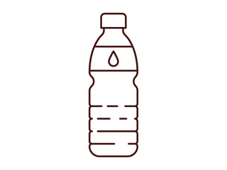 Mineral water icon. Beverages outline icon. Simple drink or beverages vector illustration in modern thin line style.