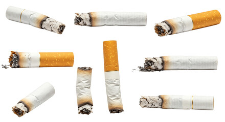 Isolated Transparent PNG Image Pile Cigarette Butt Ashes Tobacco Studio