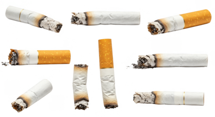 Isolated Transparent PNG Image Pile Cigarette Butt Ashes Tobacco Studio