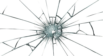 Shattered Glass Effect Transparent Abstract Break Design Art Illustration