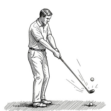recommend clip art: Silhouette of Golfer Swinging Club Sport Transparent Background