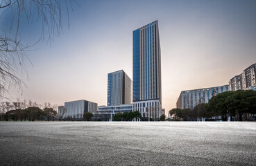 Urban Skyline with Modern Architecture at Dusk