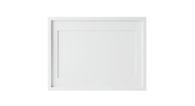 Isolated White Frame Blank Display Mockup Background PNG Transparent - Powered by Adobe