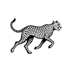 leopard silhouette vector