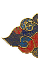 Mega Mendung Illustration Art Cirebon Batik Pattern Indonesian Culture