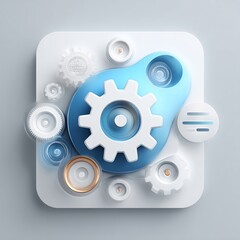 Gears Mechanism Abstract Design Concept
