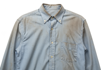 Photorealistic Button Shirt Clothing with Cotton Fabric Transparent Background