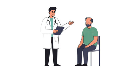Doctor Consulting with Male Patient in Office