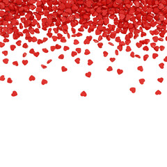 Red Hearts Falling Love Celebration Transparent Background Illustration