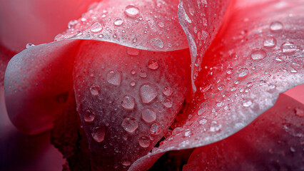 Petal serenity in glistening water droplets