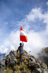 Obraz premium Peruvian Independence Day Celebration on the Andes Summit
