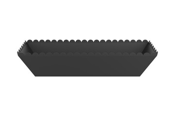 Kraft Paper Food Tray Mockup Isolated On White Background. 3d illustration