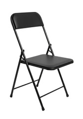 Isolated Black Folding Chair Perfect Portable Seating Transparent PNG