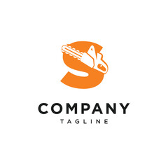Letter S Chainsaw Logo Icon Vector