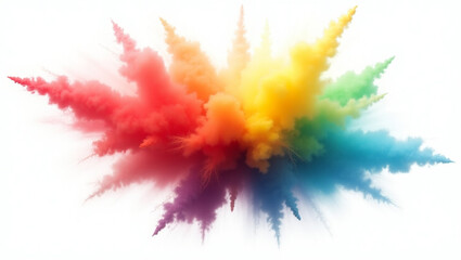 Abstract watercolor rainbow background with colorful paint splashes and artistic texture design for lgbt, party, celebration, festival, color run element