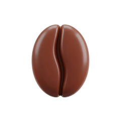 Obraz premium Close-up of Brown Coffee Bean on White Background for Food and Beverage Packaging