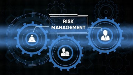 Conceptual illustration representing risk management within business processes and decision making
