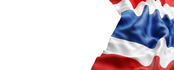 Thailand flag isolated on transparency background with copy space 3D render