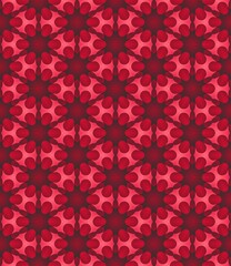 Seamless damask floral pattern with red flowers, a vintage textile wallpaper design