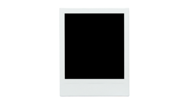 Polaroid frame with empty blank space for photo isolated PNG with Transparent Background