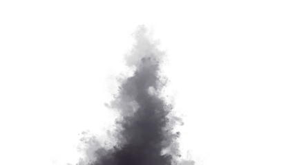 Abstract smoke plume illustration for creative projects isolated PNG with Transparent Background