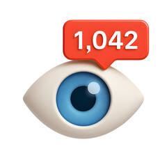 3D Eye View Count Icon