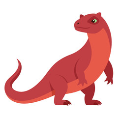 Discover a stunning full-length vector illustration of a beautiful big beast lizard looking forward. Perfect for wildlife projects, educational materials, and creative designs