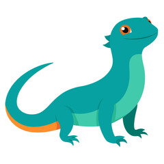 Discover a stunning full-length vector illustration of a beautiful big beast lizard looking forward. Perfect for wildlife projects, educational materials, and creative designs