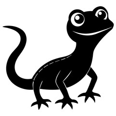Beautiful Big Beast Lizard Vector Full Length Illustration