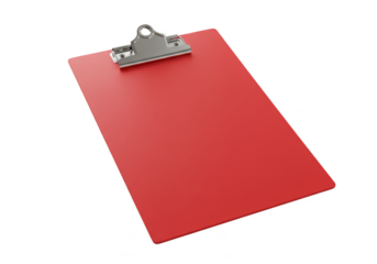 Red Clipboard 3D Render with Transparent Background Illustration