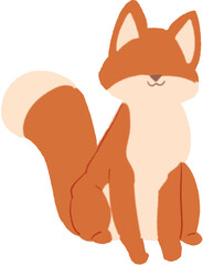A collection of flat style fox illustrations in various poses. Clean vector elements, suitable for books, stickers, and digital projects. Single object, minimal and playful