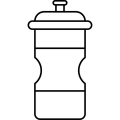 Flat Style Soccer Water Thermos Illustration