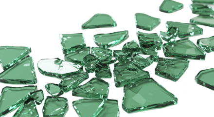 Transparent Shattered Glass Abstract Background, Crash Fragment Element