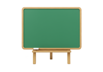 Isolated Green Chalkboard Education on Transparent Background 3d Illustration
