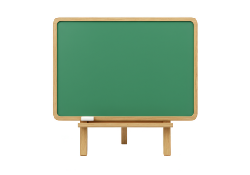 Isolated Green Chalkboard Education on Transparent Background 3d Illustration