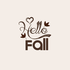 Hand-drawn autumn leaves collection and Autumn vector T-shirt design