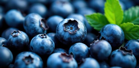Freshly Harvested Blueberries Vibrant Close-up of Organically Grown Berries Ready for Eating