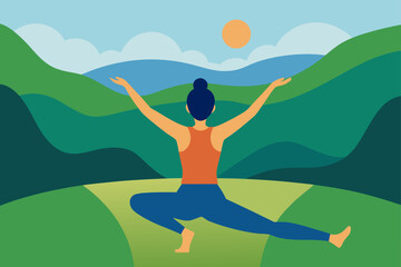 man running on the hill