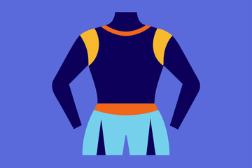 Vector illustration of a blank t-shirt design template for casual clothing and fashion wear