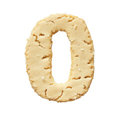 cookies text effect alphabet O isolated on white background