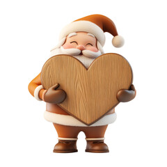 santa claus 3d rendered illustration on white background.