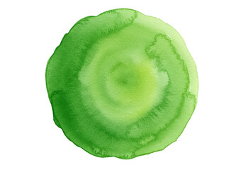 Watercolor Stain Green Blot Texture Background Isolated Abstract