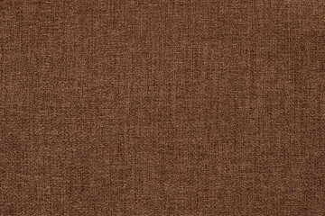 Dark brown linen fabric cloth texture background, seamless pattern of natural textile.