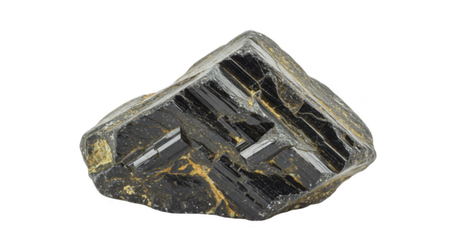 Isolated Pyrite Cube Mineral Stone with Metallic Luster Gemstone