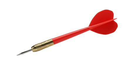 Isolated Red Dart Arrow Sharp Needle Point Aimed Game Sport