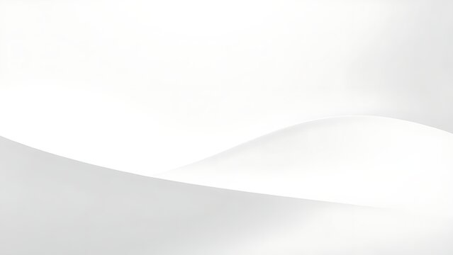 Ultra-minimalist white abstract surface with concave shapes, glowing softly in a futuristic design.