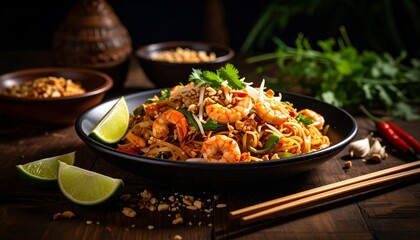 Pad Thai on the table, Thai food
