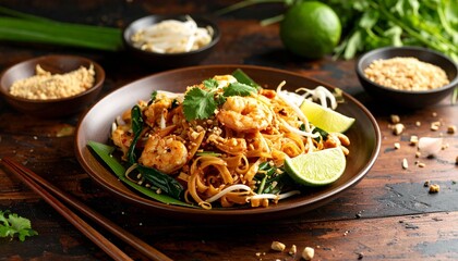 Pad Thai on the table, Thai food