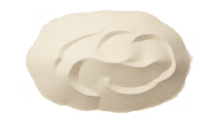 Isolated Sand Texture Heap Background with Transparent Backdrop Element